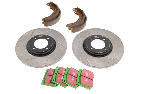 EBC Uprated Discs Pads and Shoes Set - GT6 Specific Application - RG1290UR